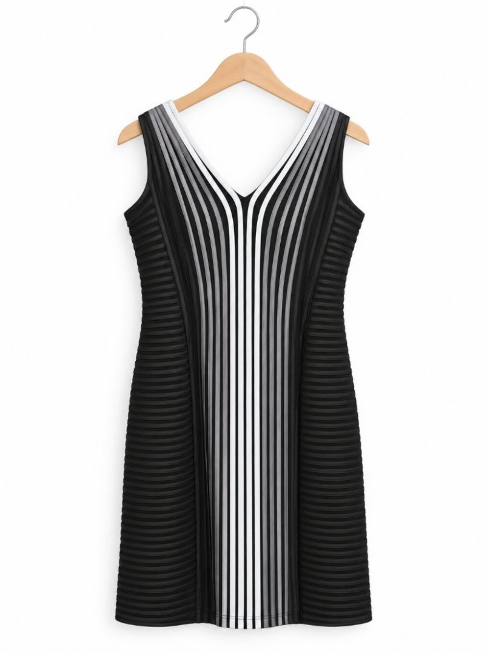 Frank Lyman striped evening dress body con womwns size 14 22 16 37